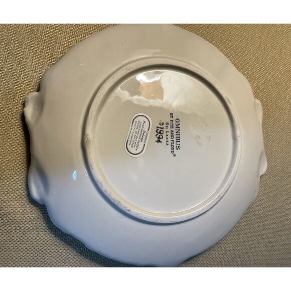 Fitz & Floyd Omnibus 1994 Classics Christmas Bows and Holly Plate, Read Details - Picture 5 of 6